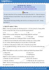 Đề thi học kì 2 Sinh 10 Chân trời sáng tạo - Đề số 10